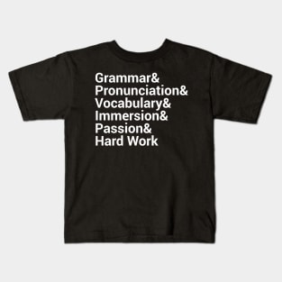 Language Learning List Kids T-Shirt